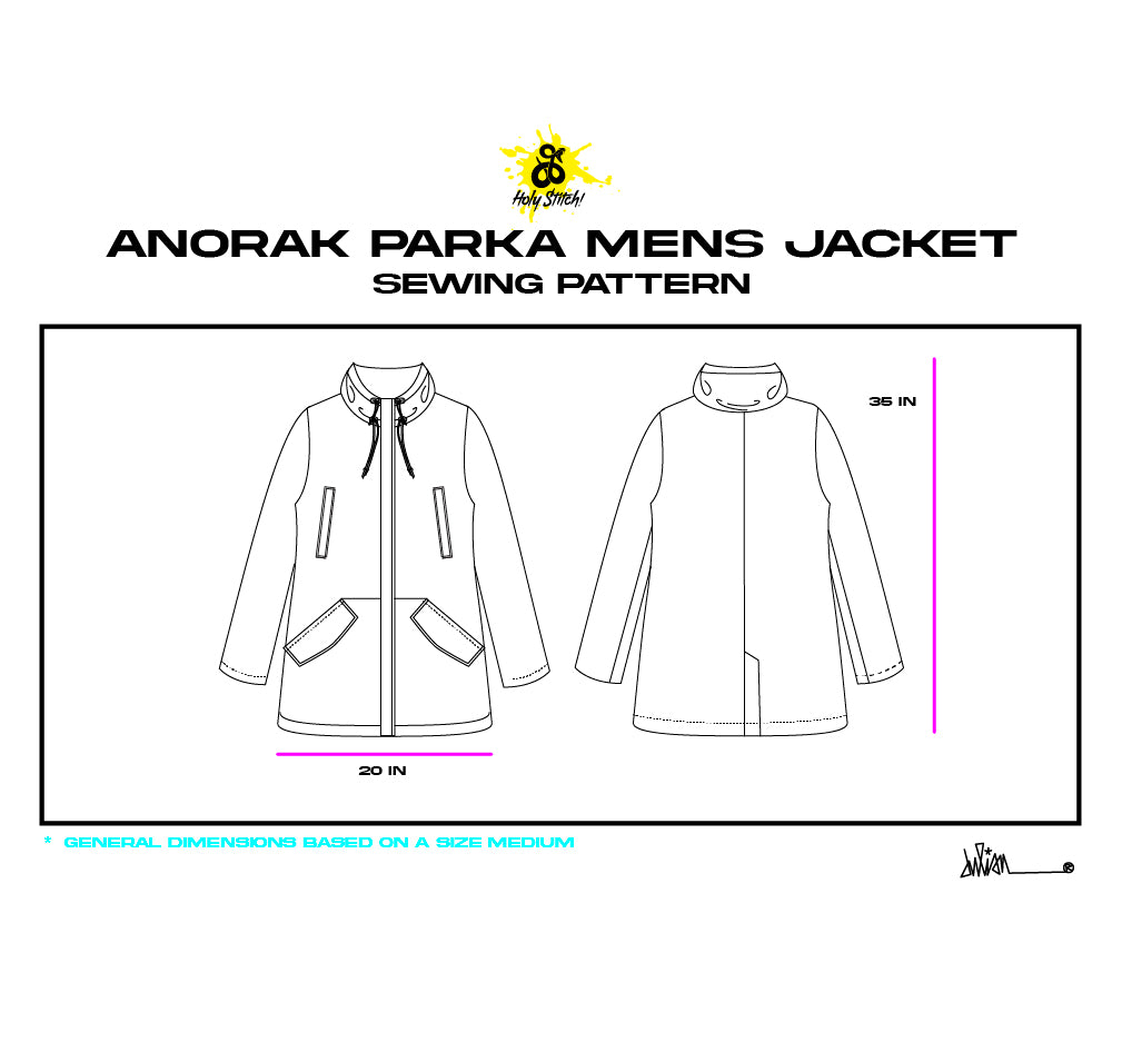 ANORAK MENS PARKA SEWING PATTERN