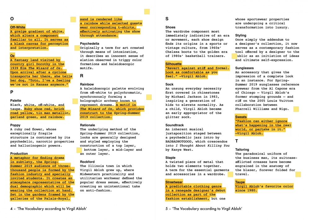 VIRGIL SHOW NOTES 1-7
