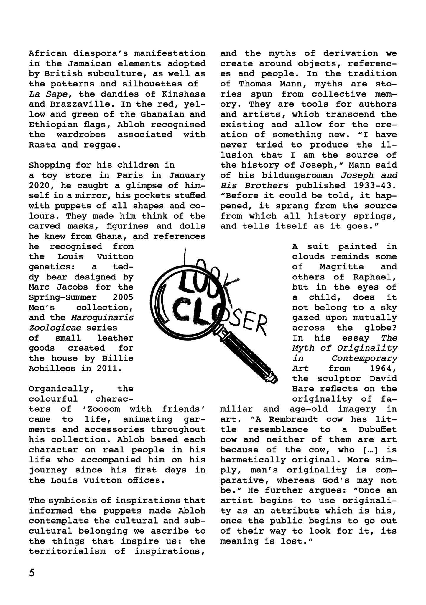 VIRGIL SHOW NOTES 1-7