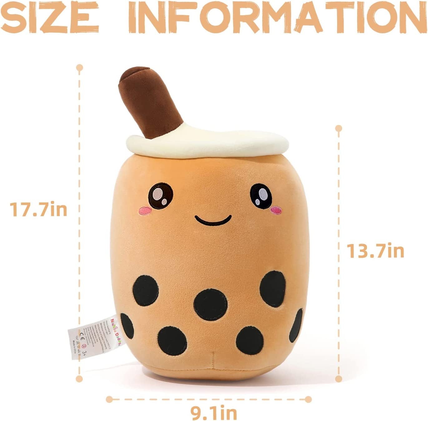 Boba Plush 20In Large Kawaii Plushies Bubble Tea Jumbo Cute Squishy Pillow Soft Stuffed Animal for Kids/Girls/Boys