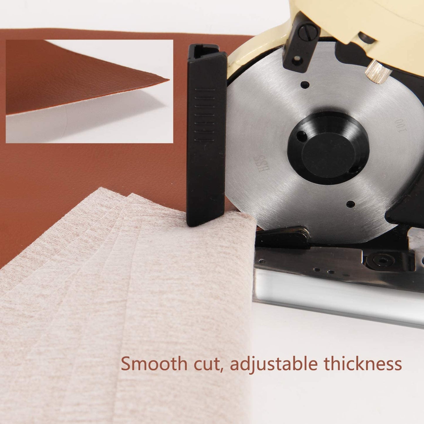 Industrial Electric Rotary Cutter (Multi-Layer Fabric/Leather/Wool/Rubber/Carpet) 110V