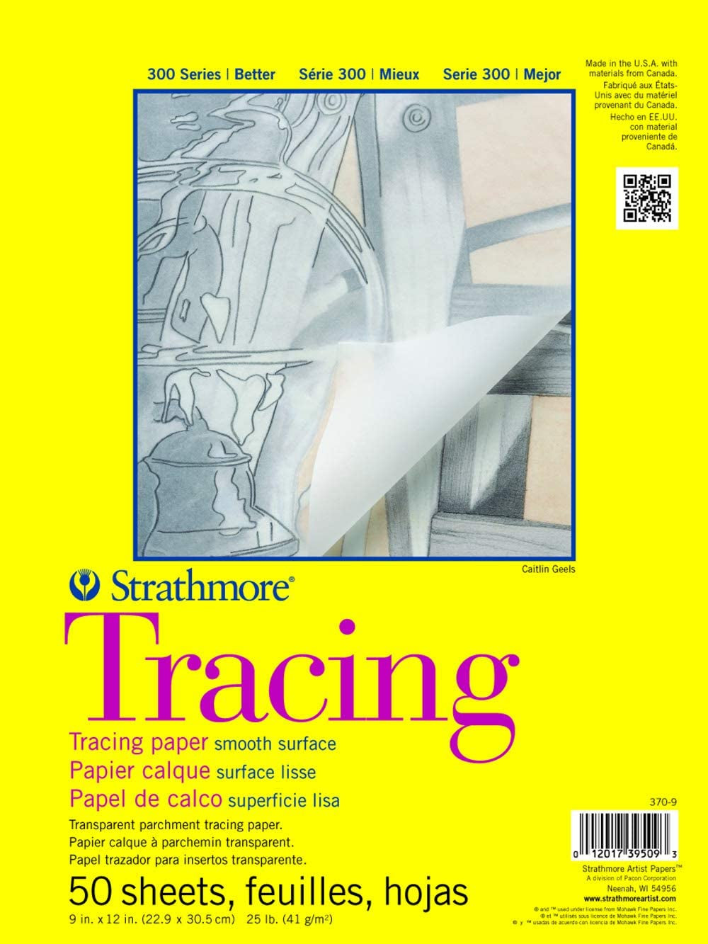 Tracing Paper Pad 9"X12"-50 Sheets -370900