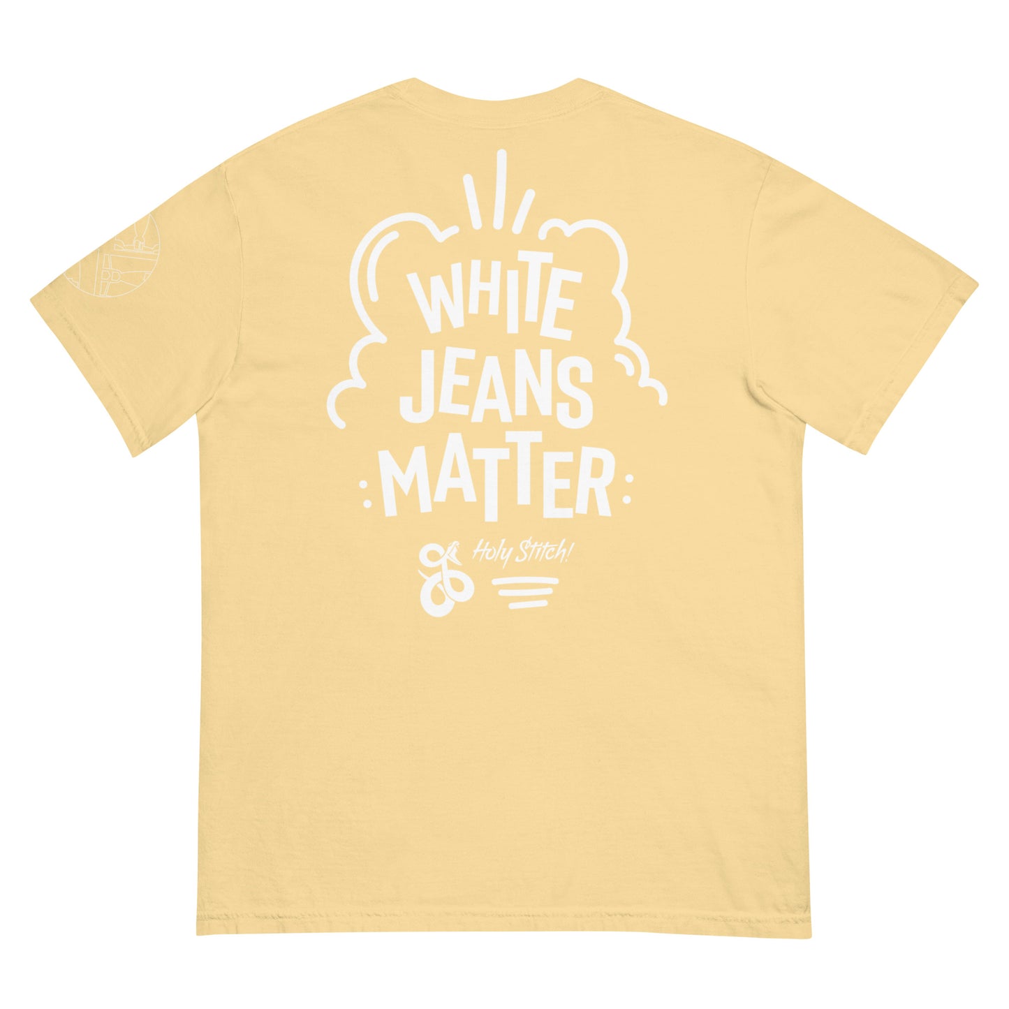 White Jeans Matter Garment-dyed Heavyweight t-shirt