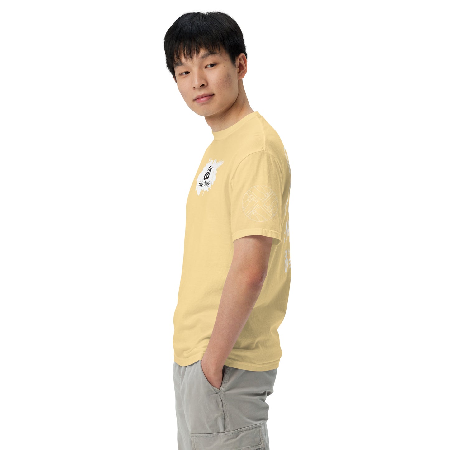 White Jeans Matter Garment-dyed Heavyweight t-shirt