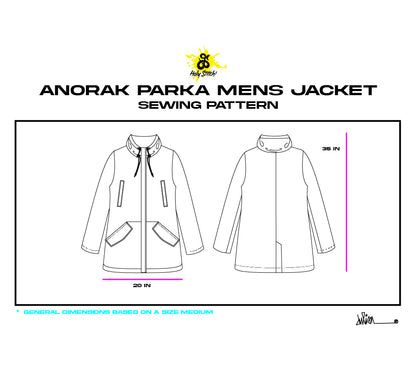 ANORAK MENS PARKA SEWING PATTERN