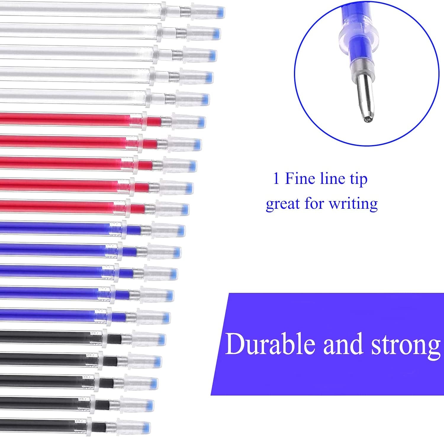 4 Colors Heat Erasable Pens with 20 Refills for Fabrics
