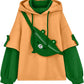 Brown Bear Hoodie for Womens Long Sleeve Sweatshirts Patchwork Shirts with Cute Personality Bag