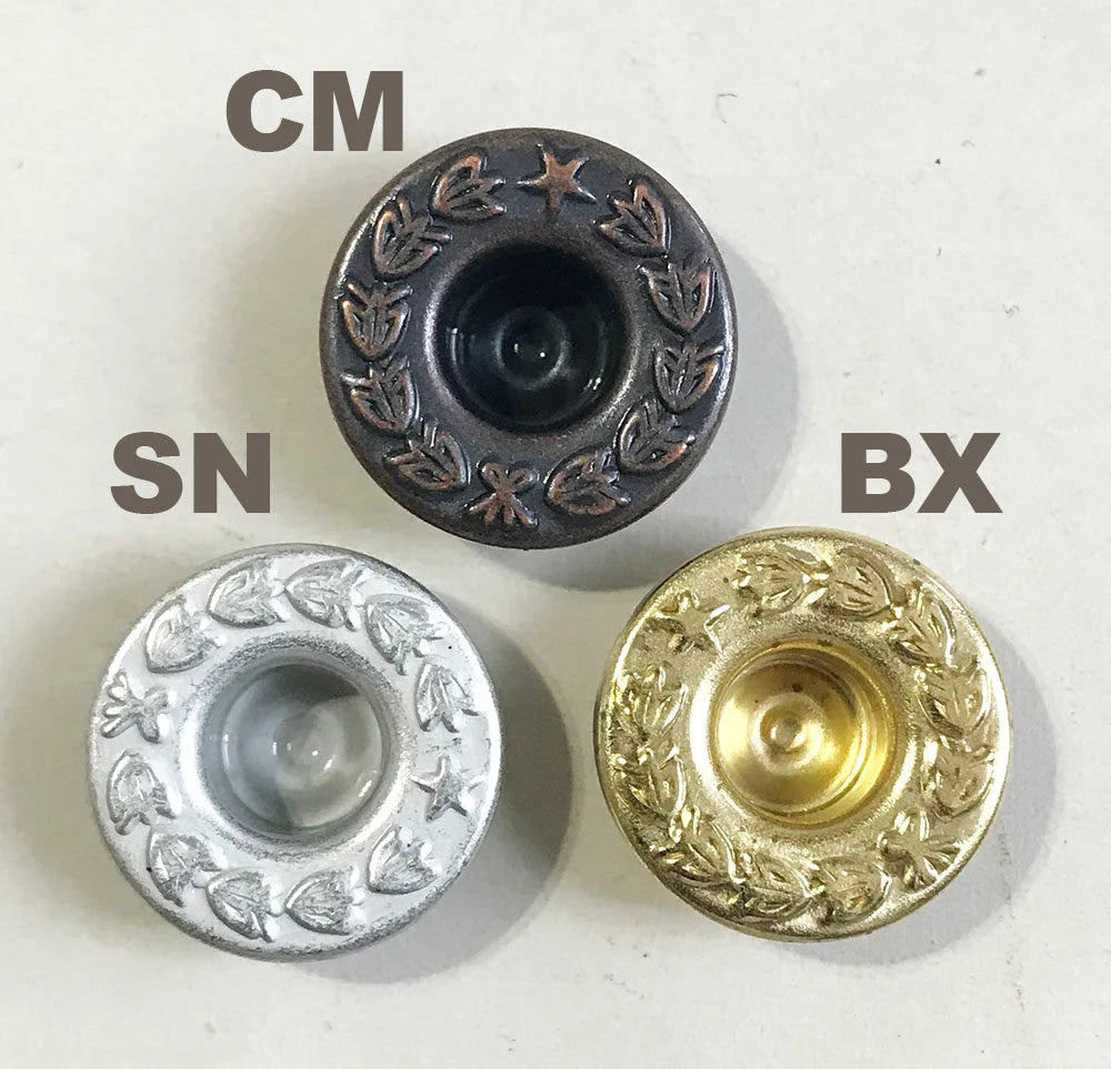 Wreath and One-Star 17Mm Donut Button [Set of 6, 30]