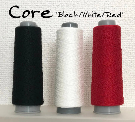 Poly Core Wrapped Cotton "Black,White,Red" 437Yds(400M) Spool.
