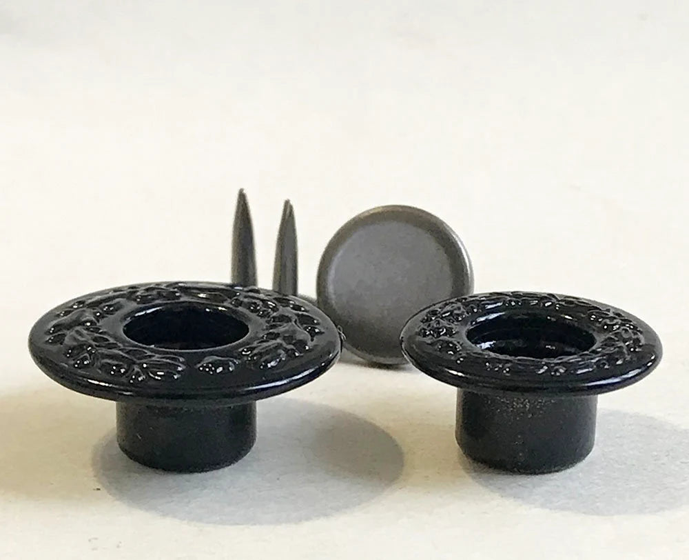 One-Star(Black) Donut Button 17Mm, 14Mm [Set of 6, 30]