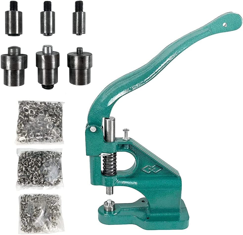 The Jameson Hand Press Heavy Duty Machine with 3 Dies and 1500 Pcs Silver Grommets