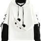 Brown Bear Hoodie for Womens Long Sleeve Sweatshirts Patchwork Shirts with Cute Personality Bag