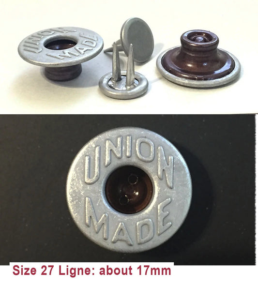 UNION Made(Sand) 17Mm Donut Button "2P27Um-Ns"[Set of 6, 30]