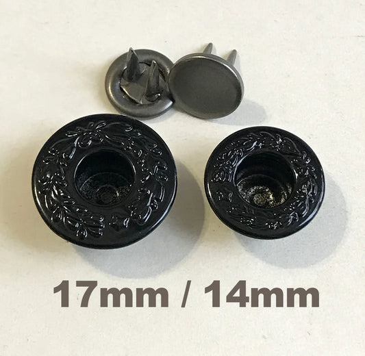 One-Star(Black) Donut Button 17Mm, 14Mm [Set of 6, 30]