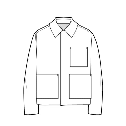 UNISEX CHORE JACKET SEWING PATTERN BLOCK