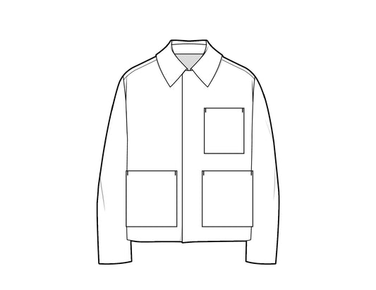 UNISEX CHORE JACKET SEWING PATTERN BLOCK